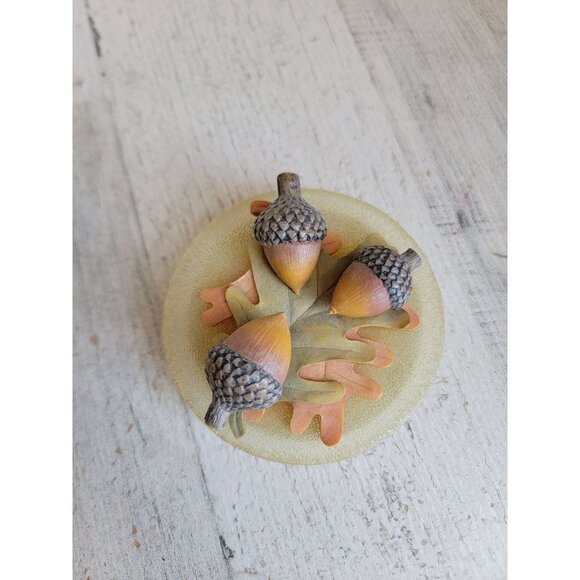 Acorn fall candle lid accessory unique Thanksgiving home decor - Picture 2 of 6